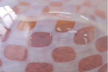 アンティーク雑貨　アンティーク　大正期・乳白市松文様エナメル高台小鉢6個セット(向付)