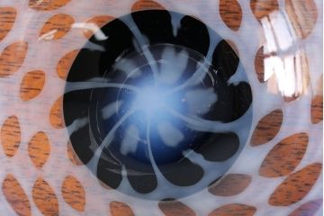 アンティーク雑貨　アンティーク　大正期・乳白市松文様エナメル高台小鉢6個セット(向付)