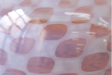 アンティーク雑貨　アンティーク　大正期・乳白市松文様エナメル高台小鉢6個セット(向付)