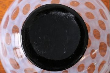 アンティーク雑貨　アンティーク　大正期・乳白市松文様エナメル高台小鉢6個セット(向付)