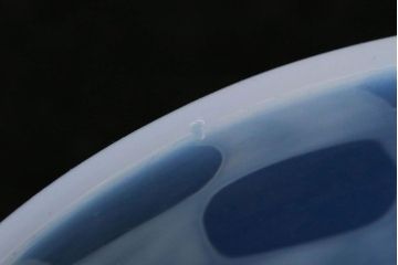 アンティーク雑貨　アンティーク　大正期・乳白市松文様エナメル高台小鉢6個セット(向付)