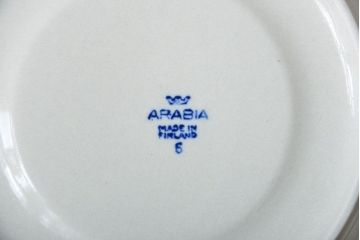 アンティーク雑貨　北欧ビンテージ　アラビア(ARABIA)アネモネ・カップ&ソーサー5客セット