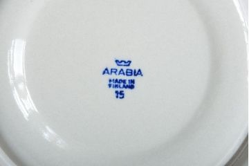 アンティーク雑貨　北欧ビンテージ　アラビア(ARABIA)アネモネ・カップ&ソーサー5客セット