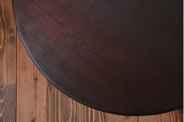 アンティーク家具　和製アンティーク　古い木製のラウンドセンターテーブル(1)