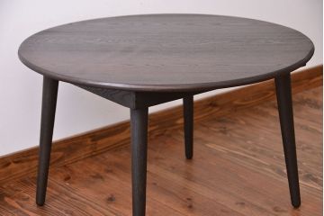 アンティーク家具　和製アンティーク　古い木製のラウンドセンターテーブル(1)