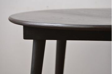 アンティーク家具　和製アンティーク　古い木製のラウンドセンターテーブル(1)