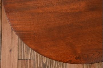 アンティーク家具　和製アンティーク　古い木製のラウンドセンターテーブル(2)