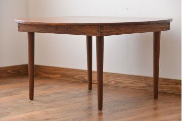 アンティーク家具　和製アンティーク　古い木製のラウンドセンターテーブル(2)