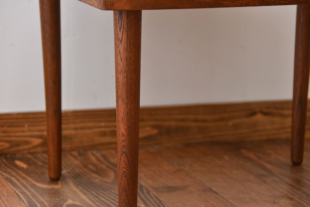 アンティーク家具　和製アンティーク　古い木製のラウンドセンターテーブル(2)