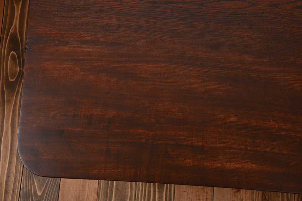 アンティーク家具　和製アンティーク　古い木製の角型天板センターテーブル