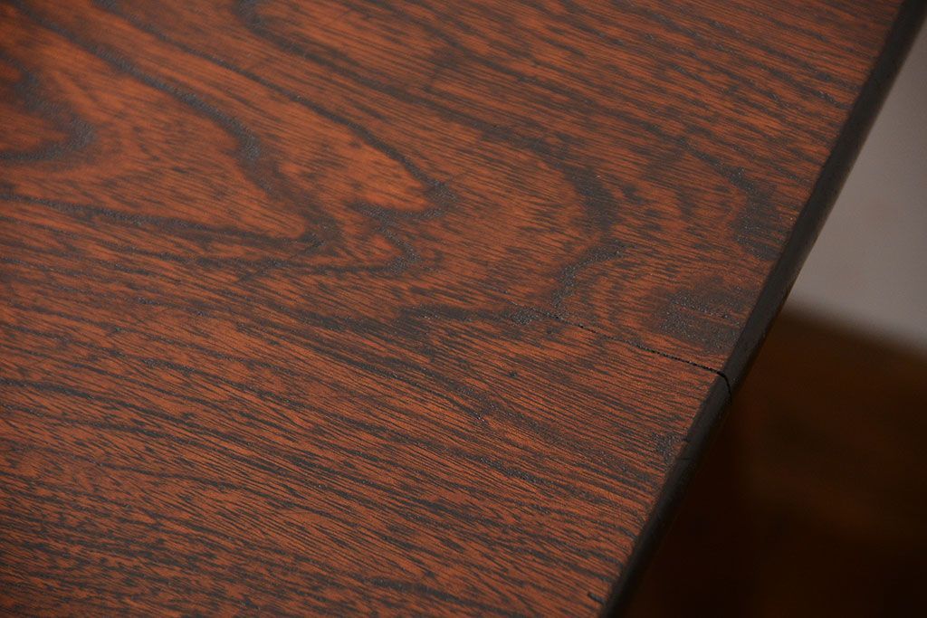 アンティーク家具　和製アンティーク　古い木製の角型天板センターテーブル