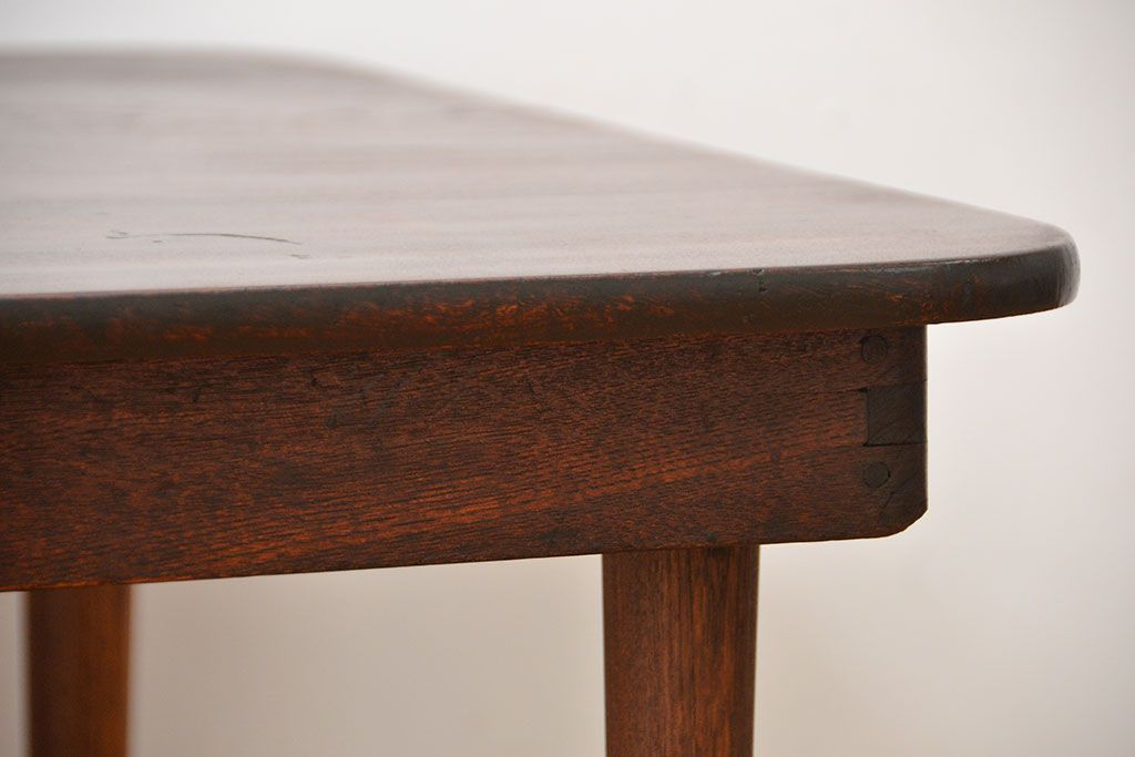 アンティーク家具　和製アンティーク　古い木製の角型天板センターテーブル