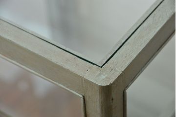 アンティーク家具　アンティークペイント　おしゃれな鉄脚付きショーケース