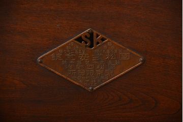 アンティーク家具　和製アンティーク　仕掛け付き古い木製小引き出し