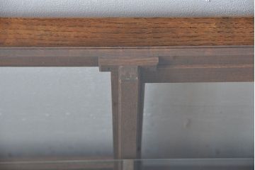 レトロ家具　昭和レトロ　4杯引き出し付き!アンティーク脚付きガラスケース