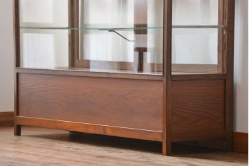 レトロ家具　昭和レトロ　4杯引き出し付き!アンティーク脚付きガラスケース