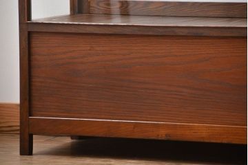 レトロ家具　昭和レトロ　4杯引き出し付き!アンティーク脚付きガラスケース