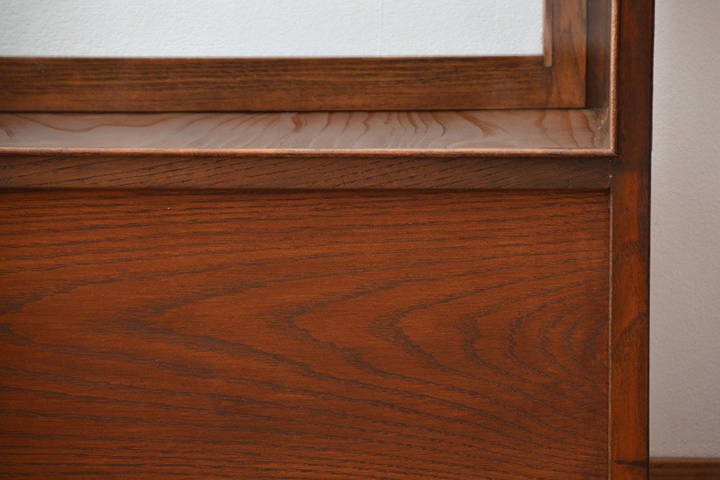 レトロ家具　昭和レトロ　4杯引き出し付き!アンティーク脚付きガラスケース