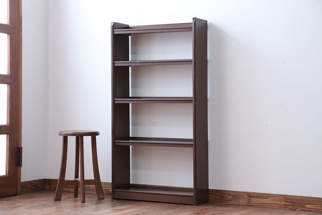 アンティーク家具　和製アンティーク　古い木のシンプルな本棚(飾り棚)