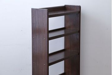 アンティーク家具　和製アンティーク　古い木のシンプルな本棚(飾り棚)