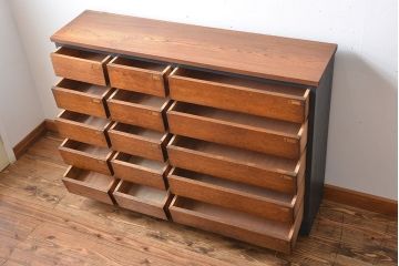 アンティーク家具　アンティーク　ネームプレート付き!ペイント薄型引き出し収納