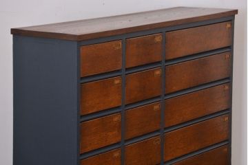 アンティーク家具　アンティーク　ネームプレート付き!ペイント薄型引き出し収納