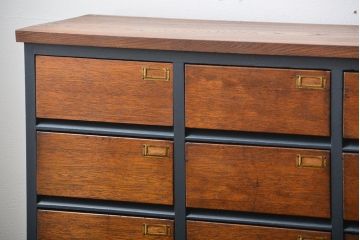 アンティーク家具　アンティーク　ネームプレート付き!ペイント薄型引き出し収納