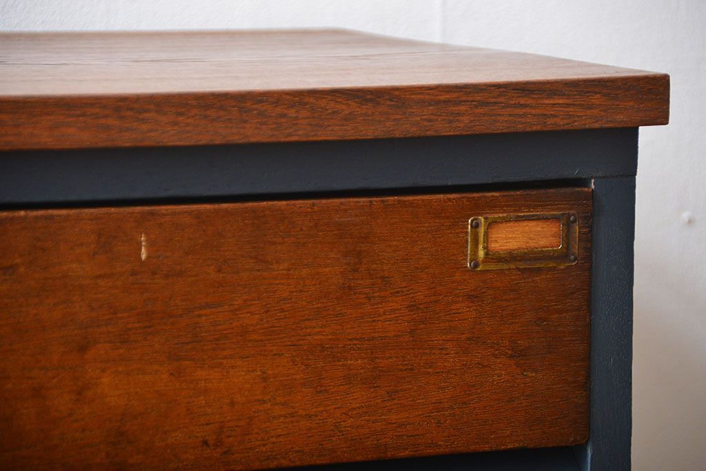 アンティーク家具　アンティーク　ネームプレート付き!ペイント薄型引き出し収納