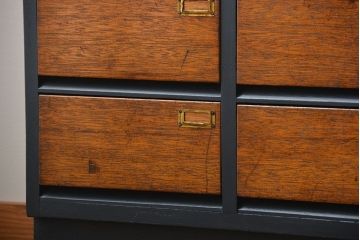 アンティーク家具　アンティーク　ネームプレート付き!ペイント薄型引き出し収納