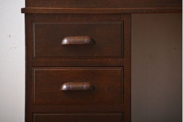 アンティーク家具　アンティーク　古い木製の組み立て式両袖机