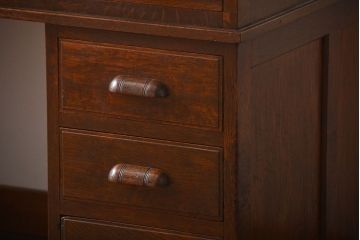 アンティーク家具　アンティーク　古い木製の組み立て式両袖机