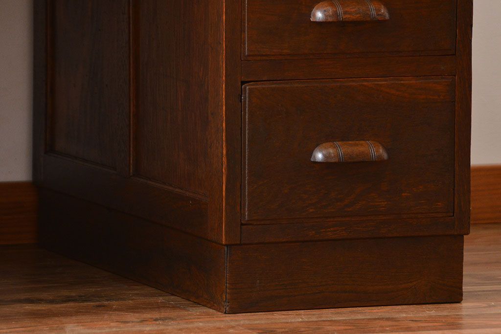 アンティーク家具　アンティーク　古い木製の組み立て式両袖机