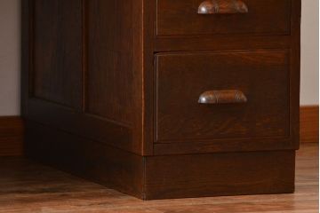 アンティーク家具　アンティーク　古い木製の組み立て式両袖机