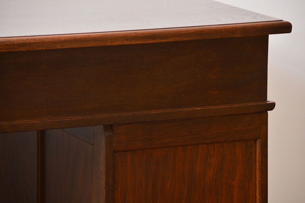 アンティーク家具　アンティーク　古い木製の組み立て式両袖机