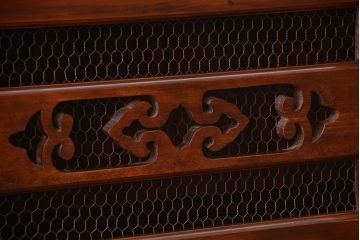 アンティーク家具　和製アンティーク　欅材と檜材の上品な重ね水屋箪笥