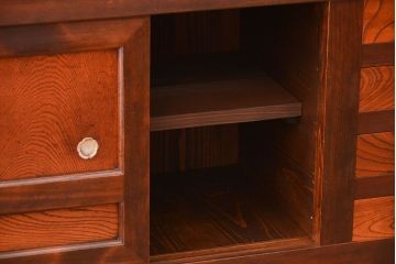 アンティーク家具　和製アンティーク　欅材と檜材の上品な重ね水屋箪笥