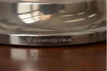 アンティーク雑貨　イギリスアンティーク　シルバープレート製キャンドルスタンド