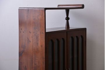 レトロ家具　昭和レトロ　飾り棚付き!お洒落な古い木製の本箱