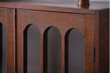 レトロ家具　昭和レトロ　飾り棚付き!お洒落な古い木製の本箱