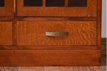 レトロ家具　昭和レトロ　飾り棚付き!お洒落な古い木製の本箱