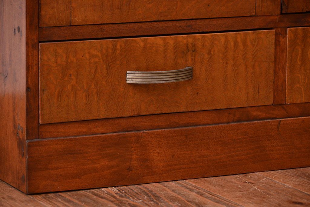 レトロ家具　昭和レトロ　飾り棚付き!お洒落な古い木製の本箱