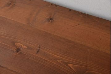 レトロ家具　昭和レトロ　鉄脚付き!結霜ガラス引き戸のアンティークローボード