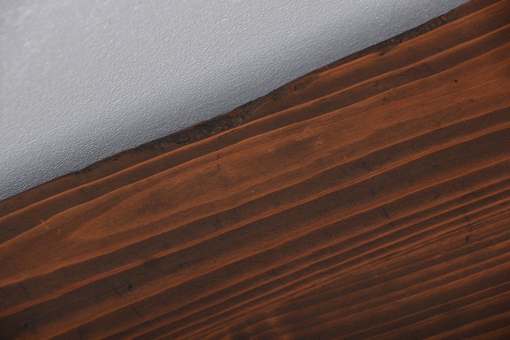 アンティーク家具　和製アンティーク　前面欅材!モールガラス引き戸の小さなローボード