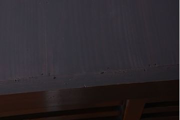 アンティーク家具　六尺　古民具・骨董　横桟引き戸の大きな木製アンティーク収納棚(水屋箪笥)