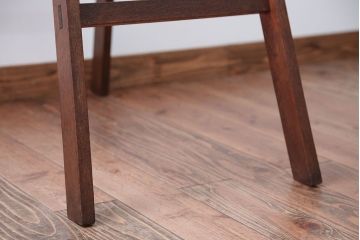 アンティーク雑貨　和製アンティーク　古いナラ材のステップラダー(梯子・脚立)