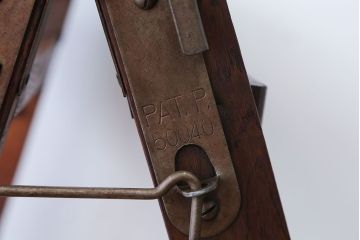 アンティーク雑貨　和製アンティーク　古いナラ材のステップラダー(梯子・脚立)