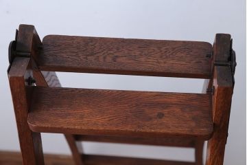 アンティーク雑貨　和製アンティーク　古い木製のステップラダー(梯子・脚立)