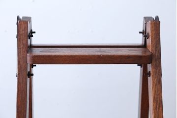 アンティーク雑貨　和製アンティーク　古い木製のステップラダー(梯子・脚立)