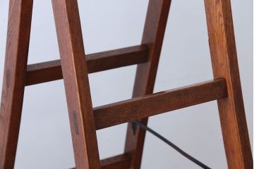 アンティーク雑貨　和製アンティーク　古い木製のステップラダー(梯子・脚立)