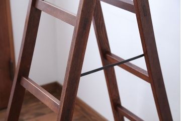 アンティーク雑貨　和製アンティーク　古い木製のステップラダー(梯子・脚立)